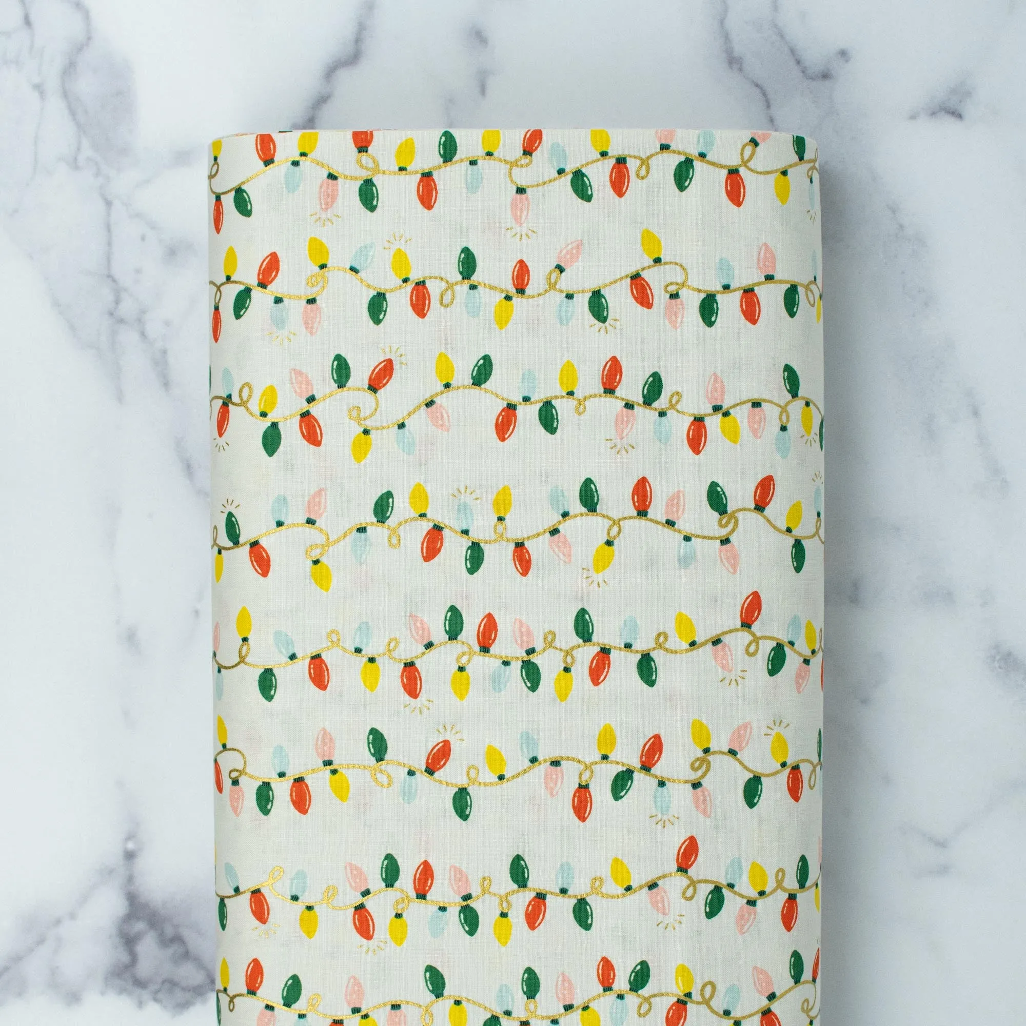 Holiday Classics by Rifle Paper Co. - Holiday Lights - Cream Metallic