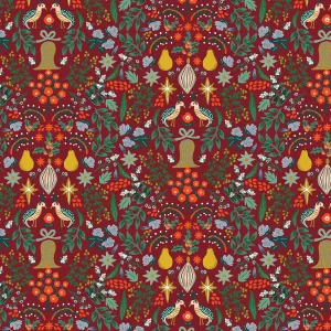 Holiday Classics, Partridge in Berry Metallic - 37.5" REMNANT