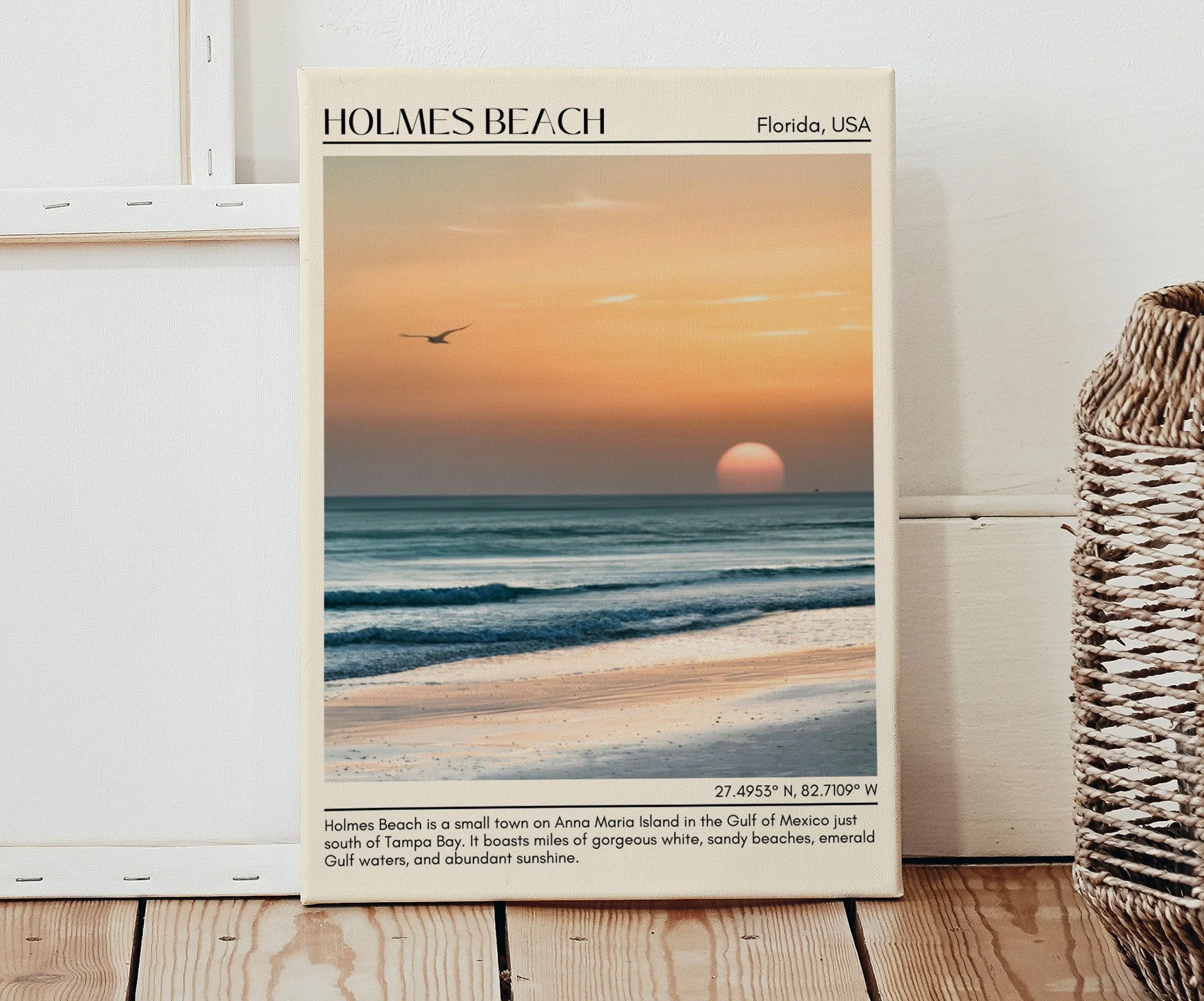Holmes Beach Wall Canvas, USA