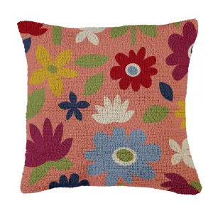 Hooked Pillow 18"x18" Floral,4p21152