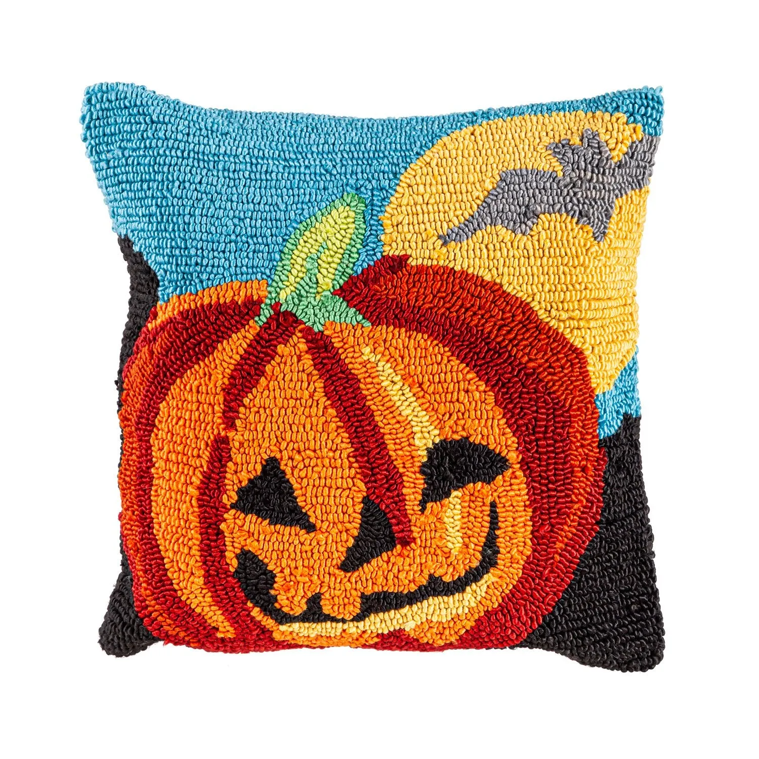 Hooked Pillow 18"x18" Pumpkin,4p21170