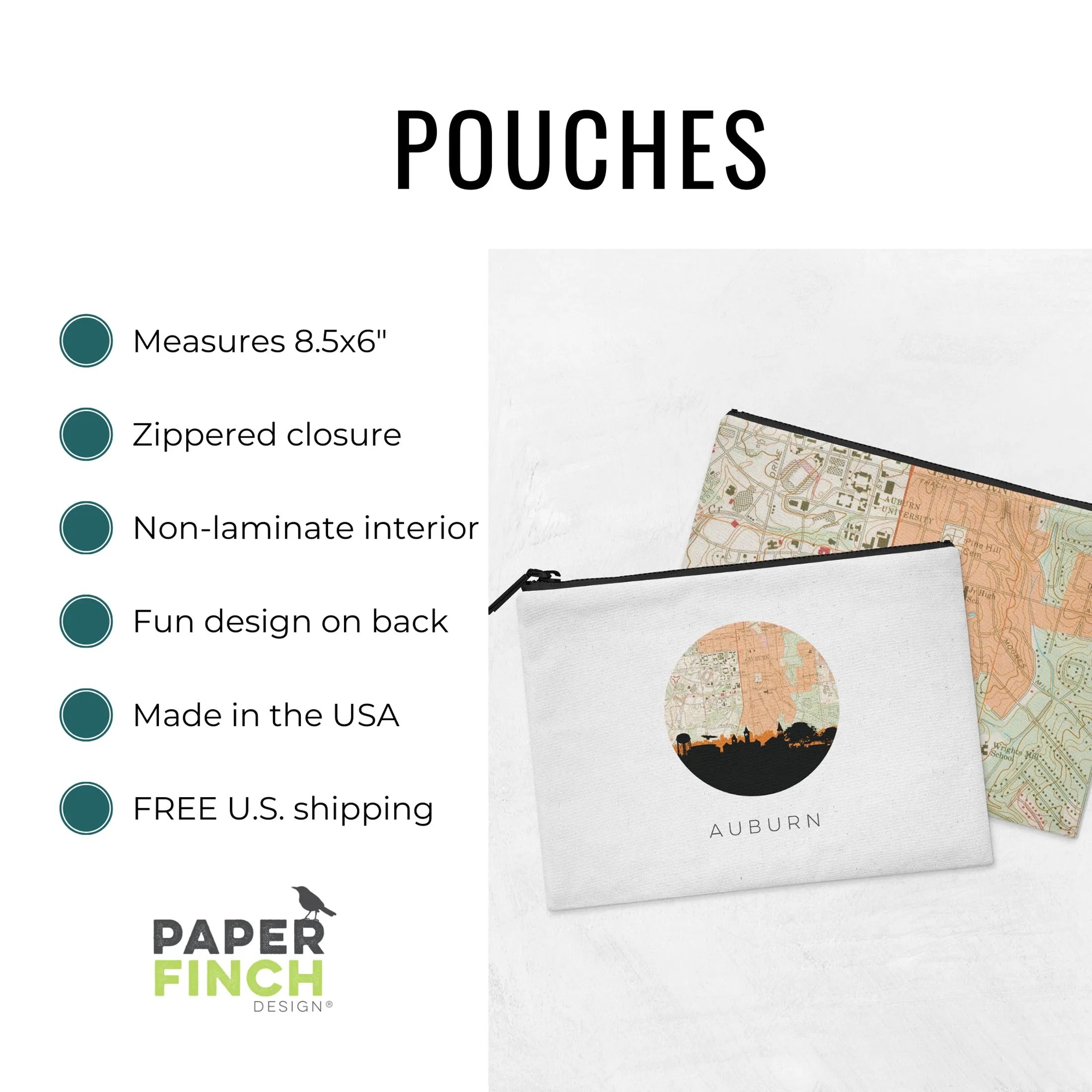 Horse Pouch: Stylish zippered accessory bag featuring a dressage rider & brown horse, perfect for your equestrian essentials and gifts! | Horse   Whiskey Collection