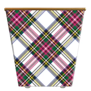 Hot Pink Preppy Plaid Cachepot