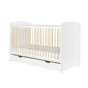 Ickle Bubba Coleby Scandi Classic Cot Bed with Under Drawer Scandi White