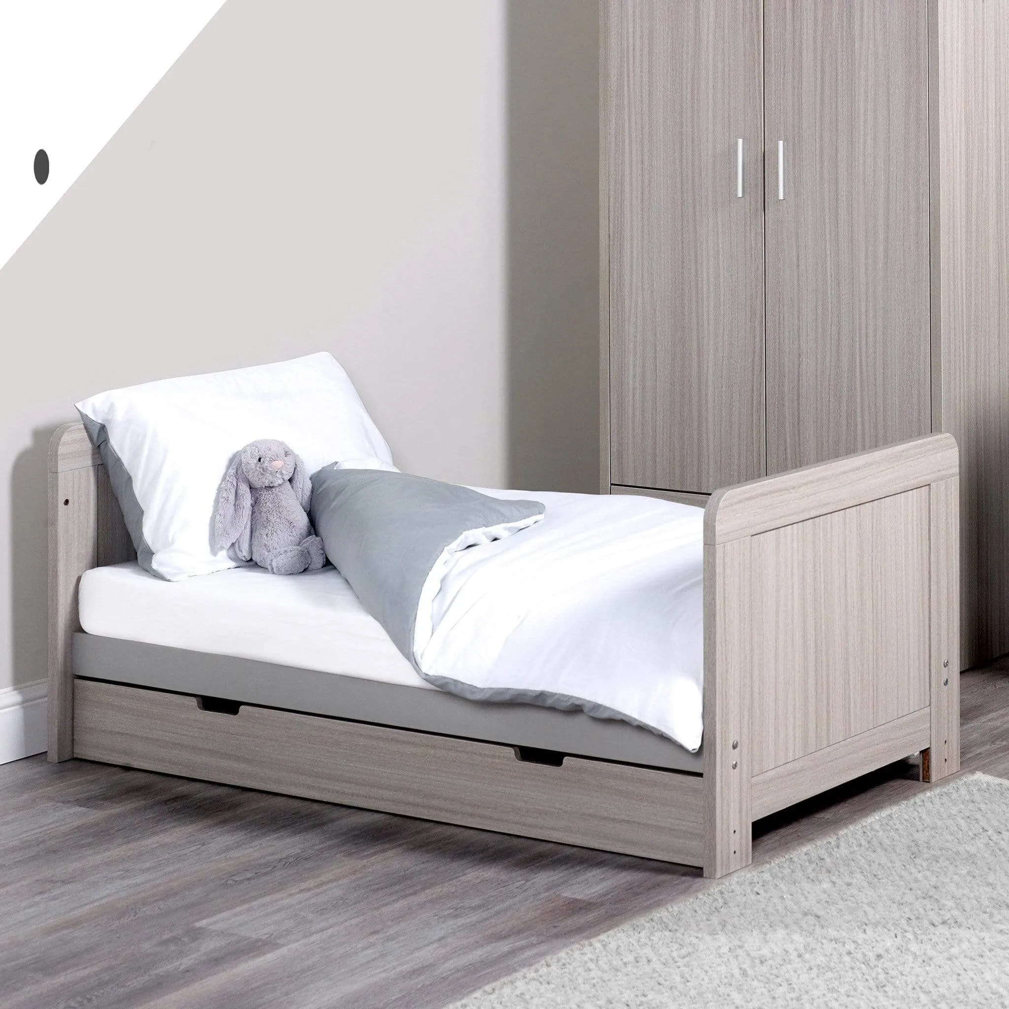 Ickle Bubba Pembrey Cotbed & Under Drawer Ash Grey