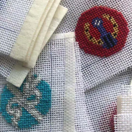 Iconic Blue Box Needlepoint Ring