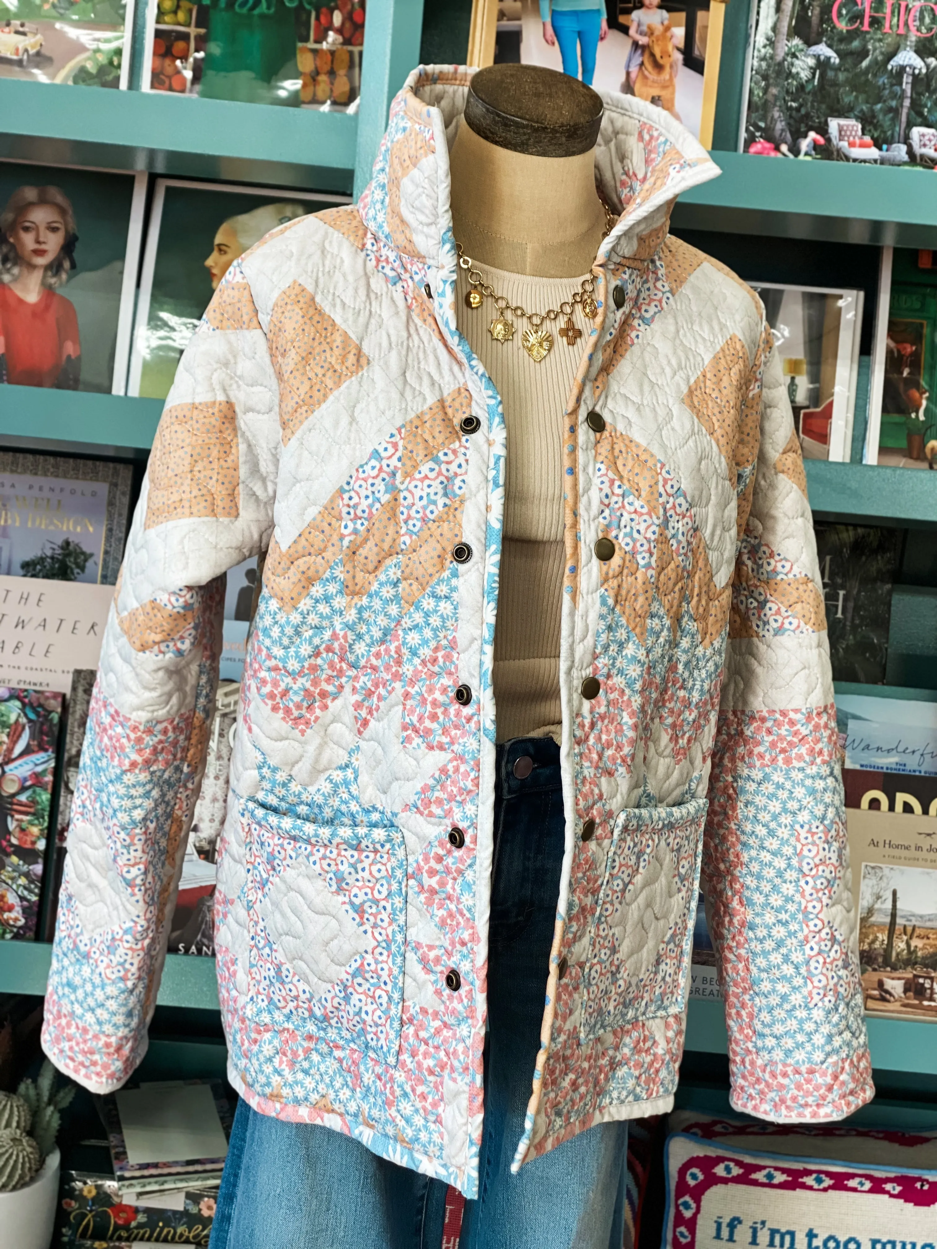 Ida Mae Adeline Patchwork Original Quilted Snap Jacket