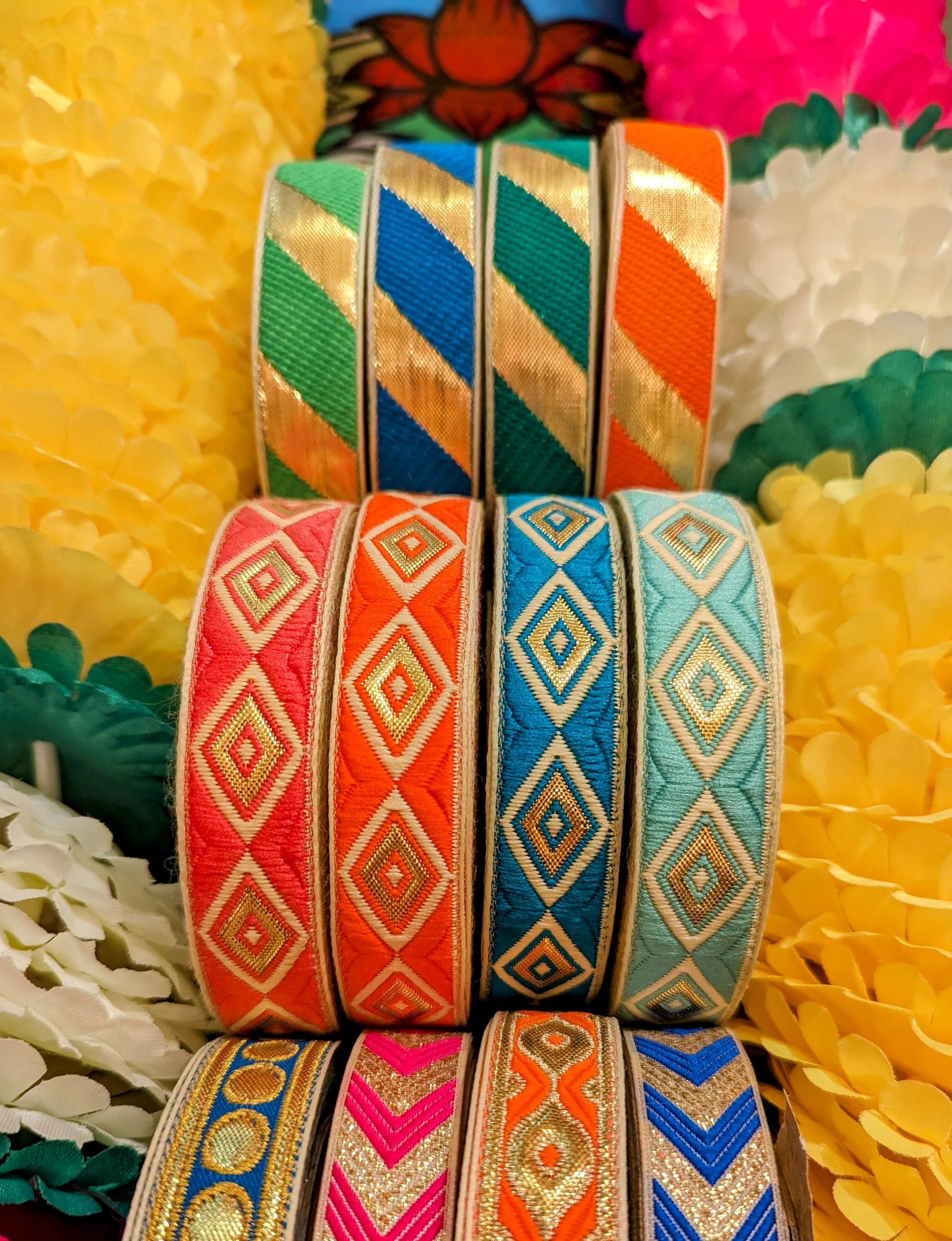 Indian borders - narrow geometric