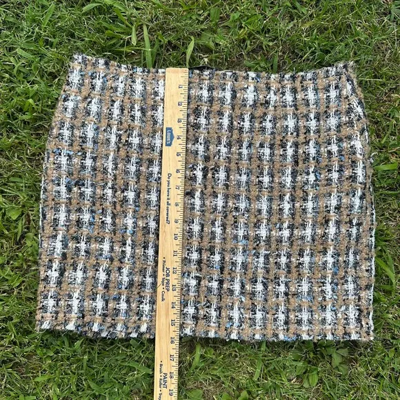 IRO Womens Skirt Size 44 Hunch Brown‎ Textured Front Pockets Pencil Mini Tweed