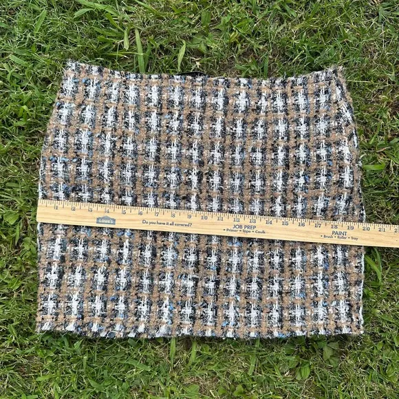 IRO Womens Skirt Size 44 Hunch Brown‎ Textured Front Pockets Pencil Mini Tweed