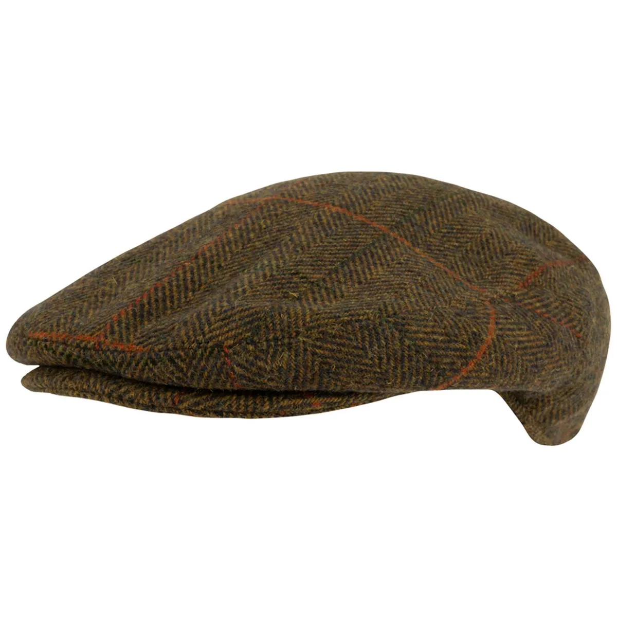 Jack Pyke Wool Blend Flat Cap Tweed Brown