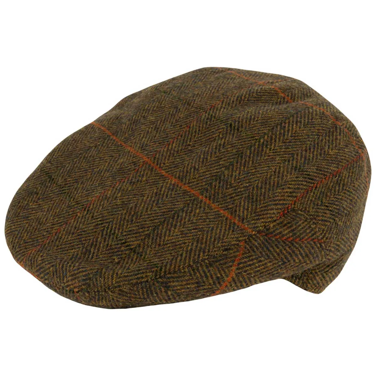 Jack Pyke Wool Blend Flat Cap Tweed Brown