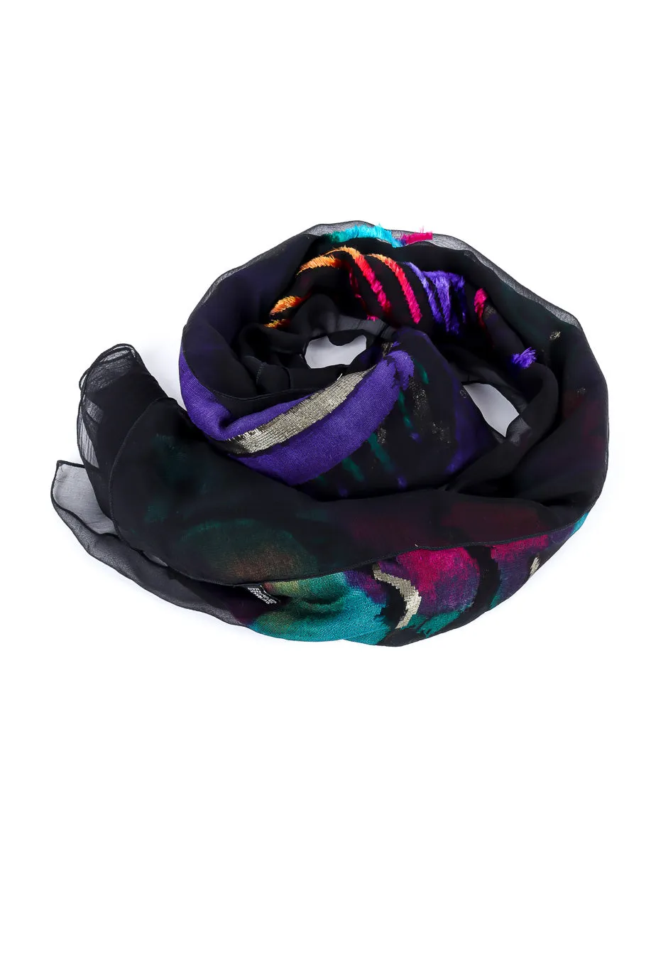 Jewel Tone Velvet Lamé Scarf