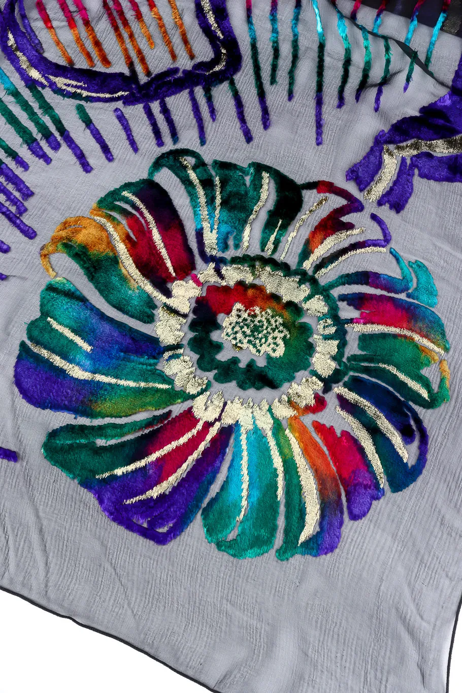 Jewel Tone Velvet Lamé Scarf