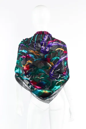 Jewel Tone Velvet Lamé Scarf