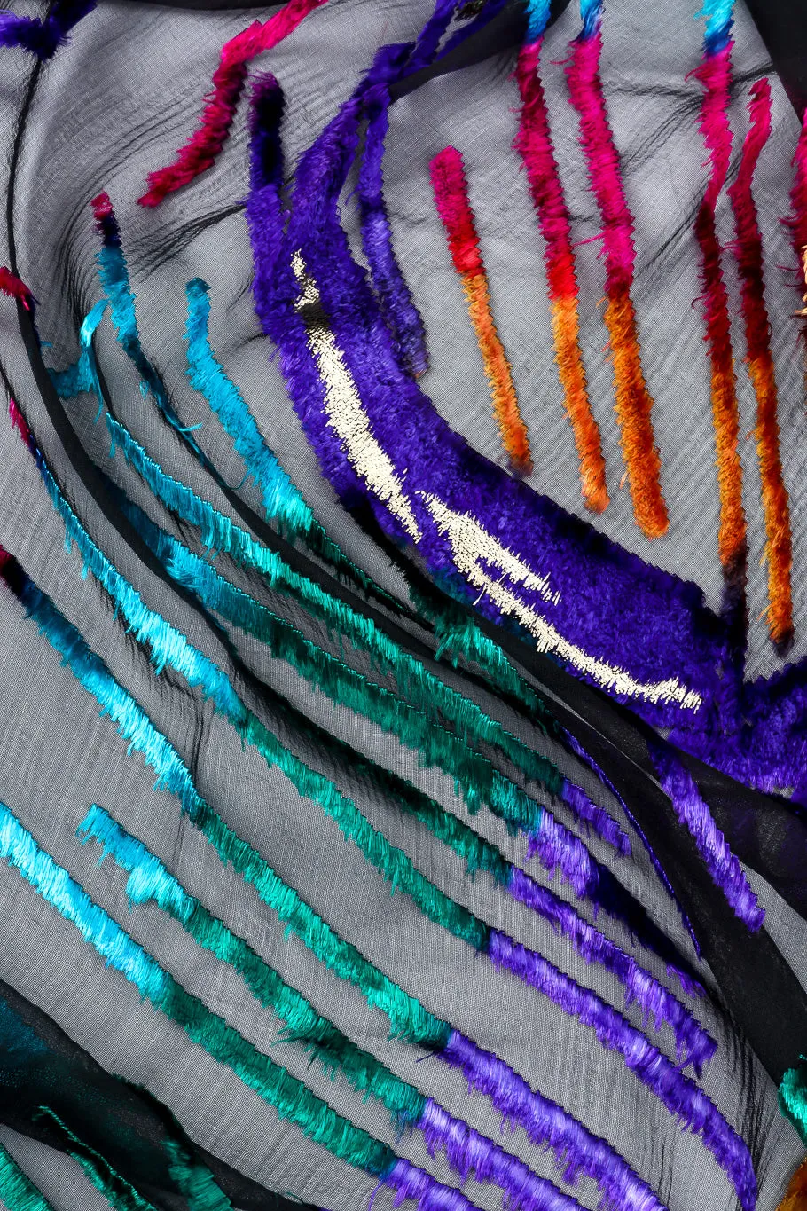 Jewel Tone Velvet Lamé Scarf