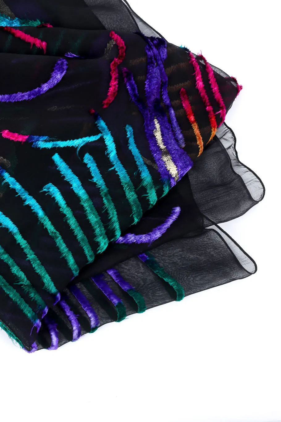 Jewel Tone Velvet Lamé Scarf