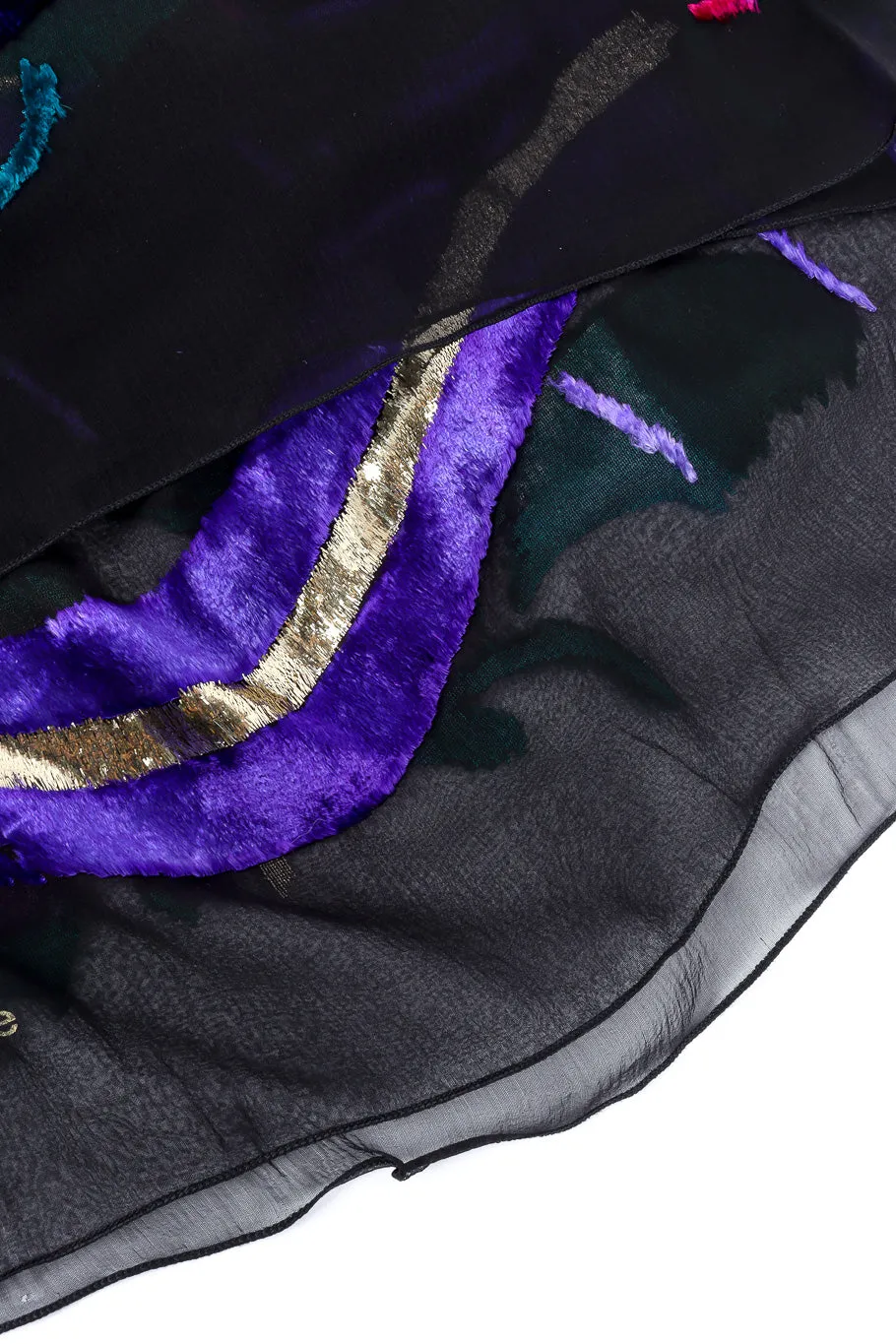 Jewel Tone Velvet Lamé Scarf