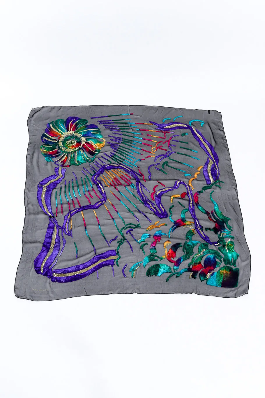 Jewel Tone Velvet Lamé Scarf