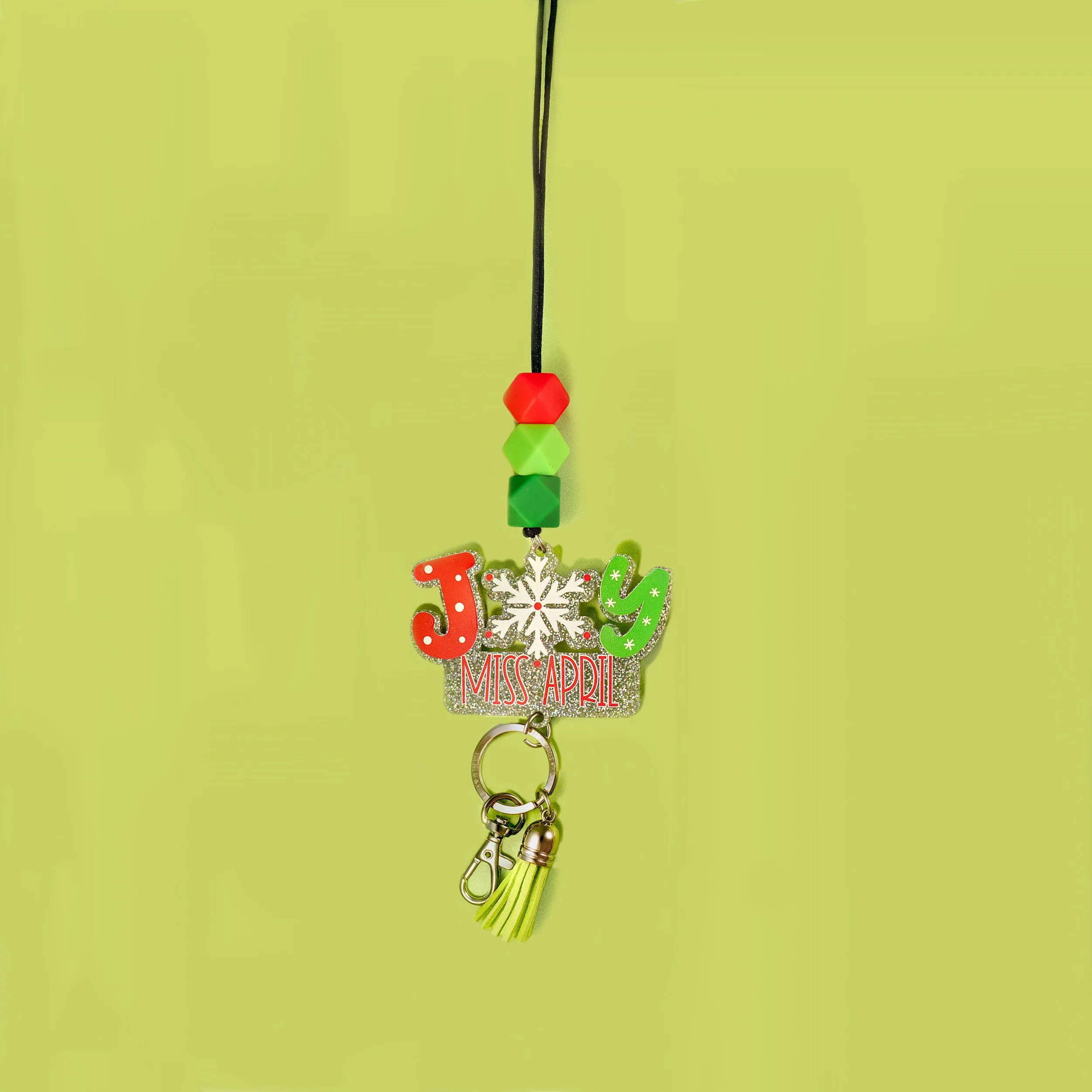 Joy Printed Shape Acrylic Lanyard