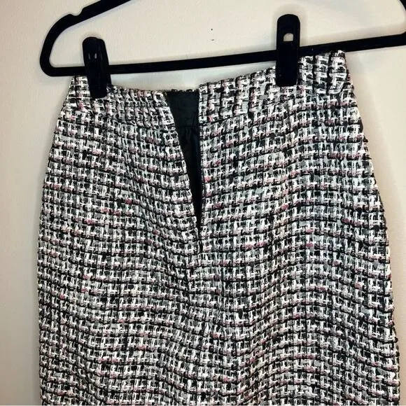 Kate Spade Plaid Mixed Media Pencil Skirt size 6 - medium