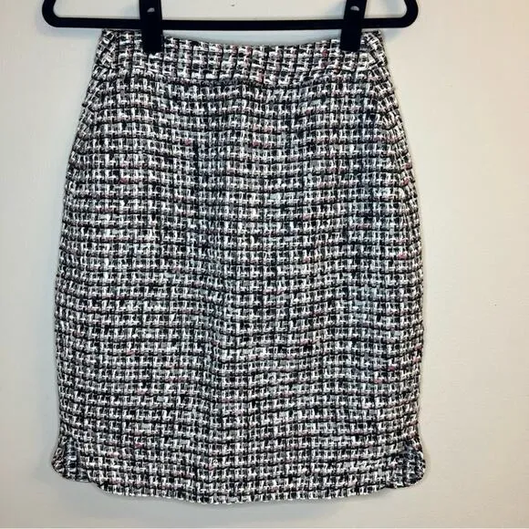 Kate Spade Plaid Mixed Media Pencil Skirt size 6 - medium