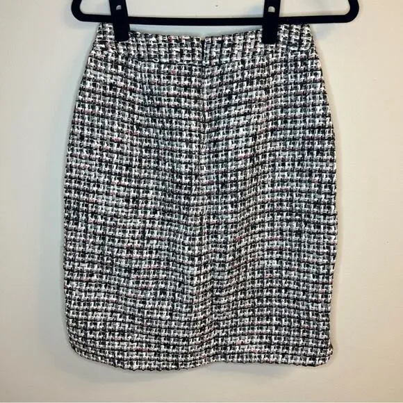Kate Spade Plaid Mixed Media Pencil Skirt size 6 - medium