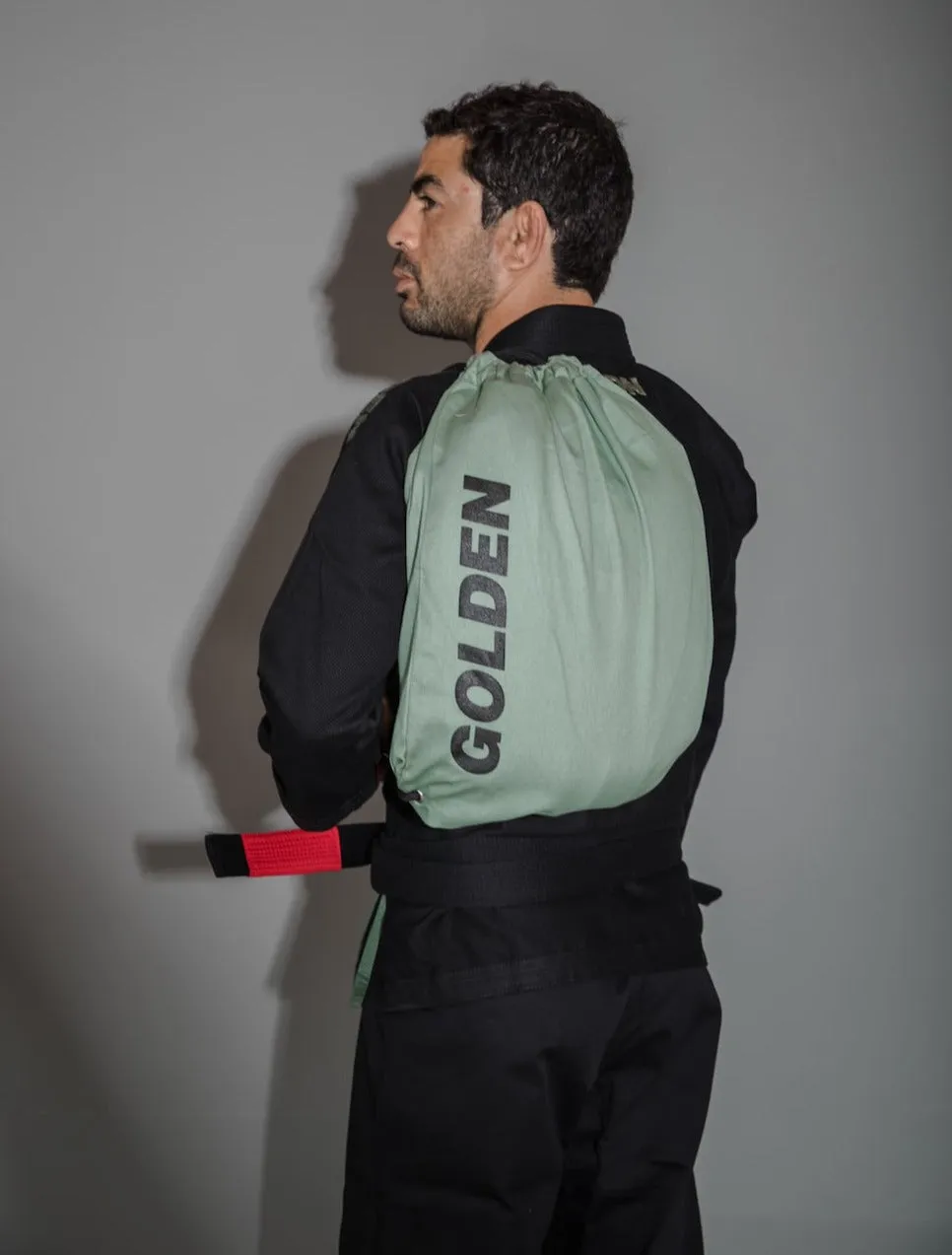 Kimono de Jiujitsu Golden Light Negro/Olivo- 100% Algodón