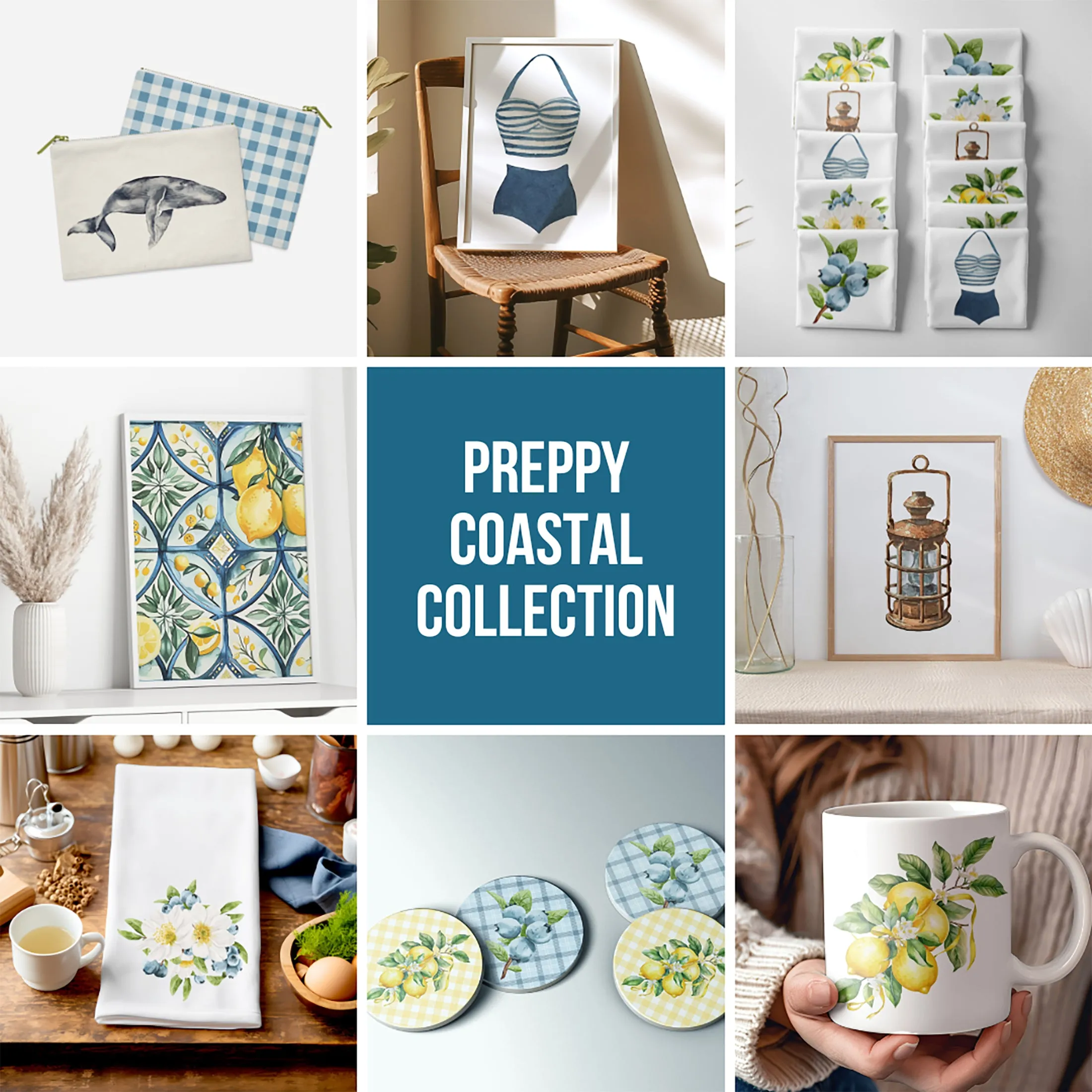 Kitchen Decor: Beautiful floral art print featuring white flowers and greenery, perfect for livening up kitchens and thoughtful gifts! | Preppy Coastal Collection