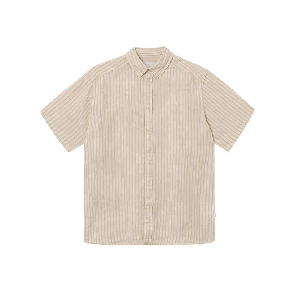 Kris Linen SS Shirt, Light Desert Sand/Light Ivory