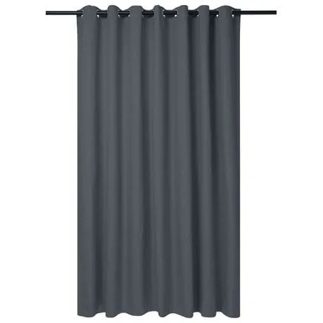 Kubu Jacquard Blockout Eyelet Curtain Ready To Hang Charcoal