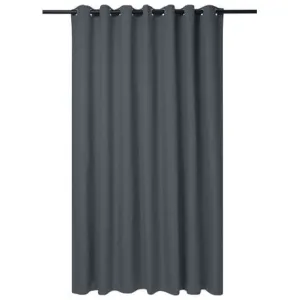Kubu Jacquard Blockout Eyelet Curtain Ready To Hang Charcoal