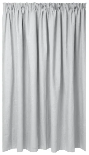 Kubu Jacquard Blockout Taped Curtain Ready To Hang Light Grey