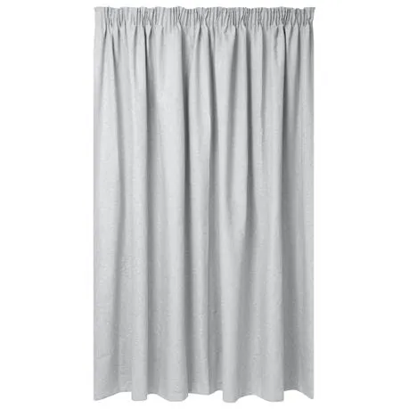 Kubu Jacquard Blockout Taped Curtain Ready To Hang Light Grey