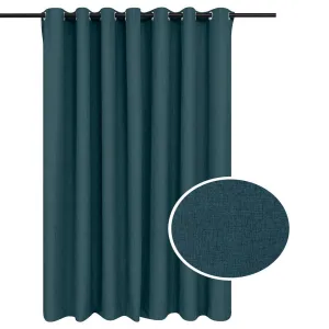 Kubu Porscha Blockout Eyelet Curtain Ready To Hang Blue