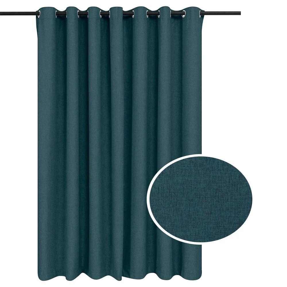 Kubu Porscha Blockout Eyelet Curtain Ready To Hang Blue