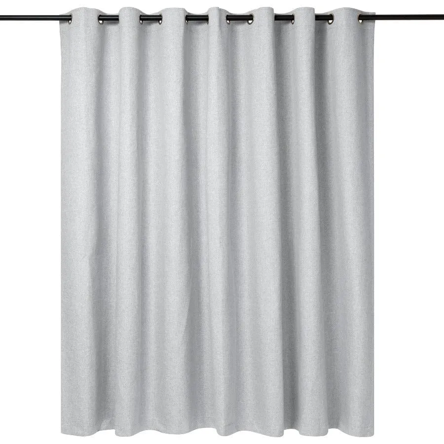 Kubu Porscha Blockout Eyelet Curtain Ready To Hang Light Grey