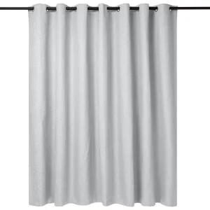 Kubu Porscha Blockout Eyelet Curtain Ready To Hang Light Grey