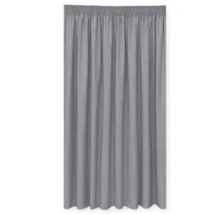 Kubu Porscha Blockout Taped Curtain Ready To Hang Grey