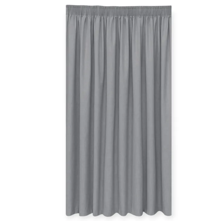 Kubu Porscha Blockout Taped Curtain Ready To Hang Grey