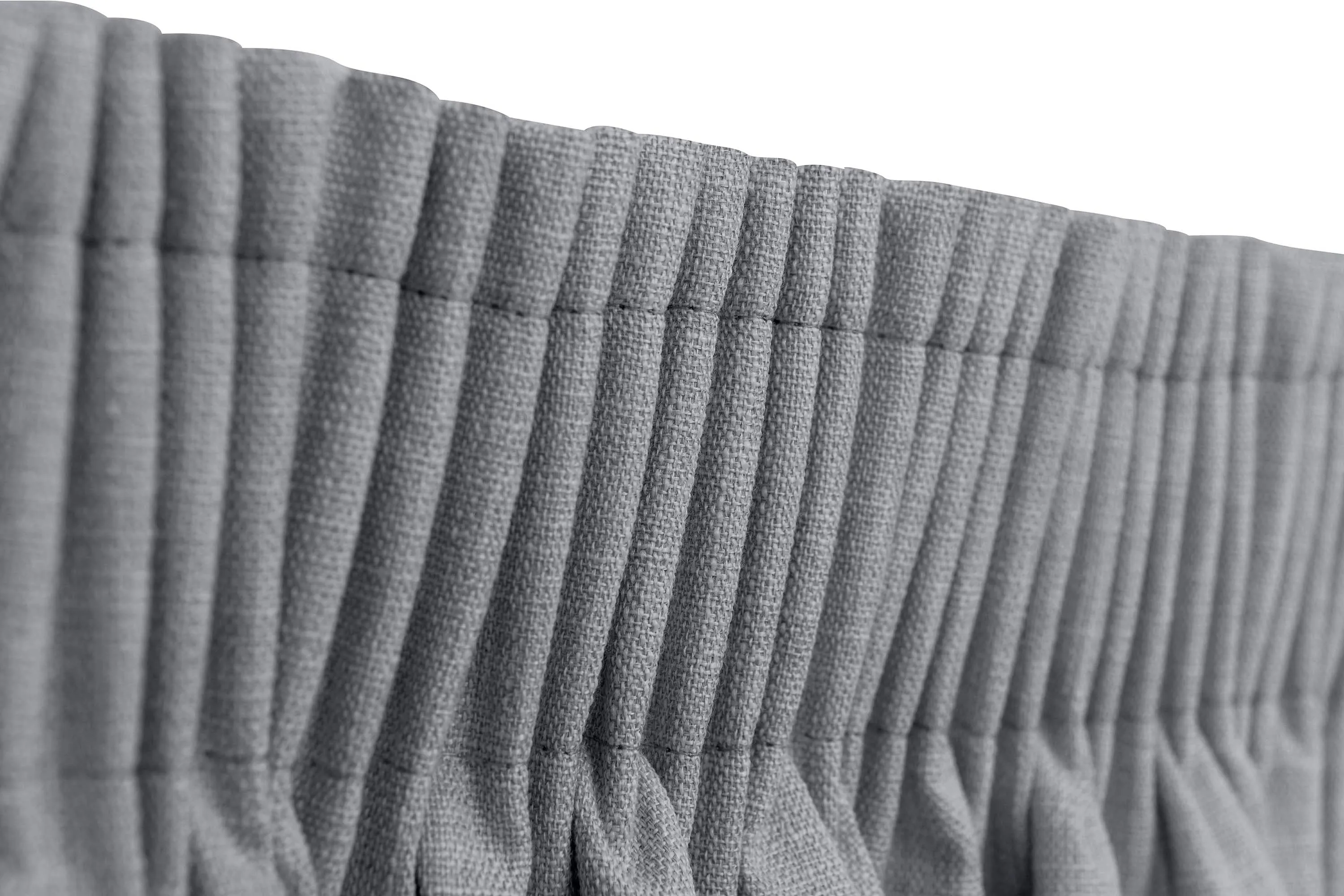 Kubu Porscha Blockout Taped Curtain Ready To Hang Grey