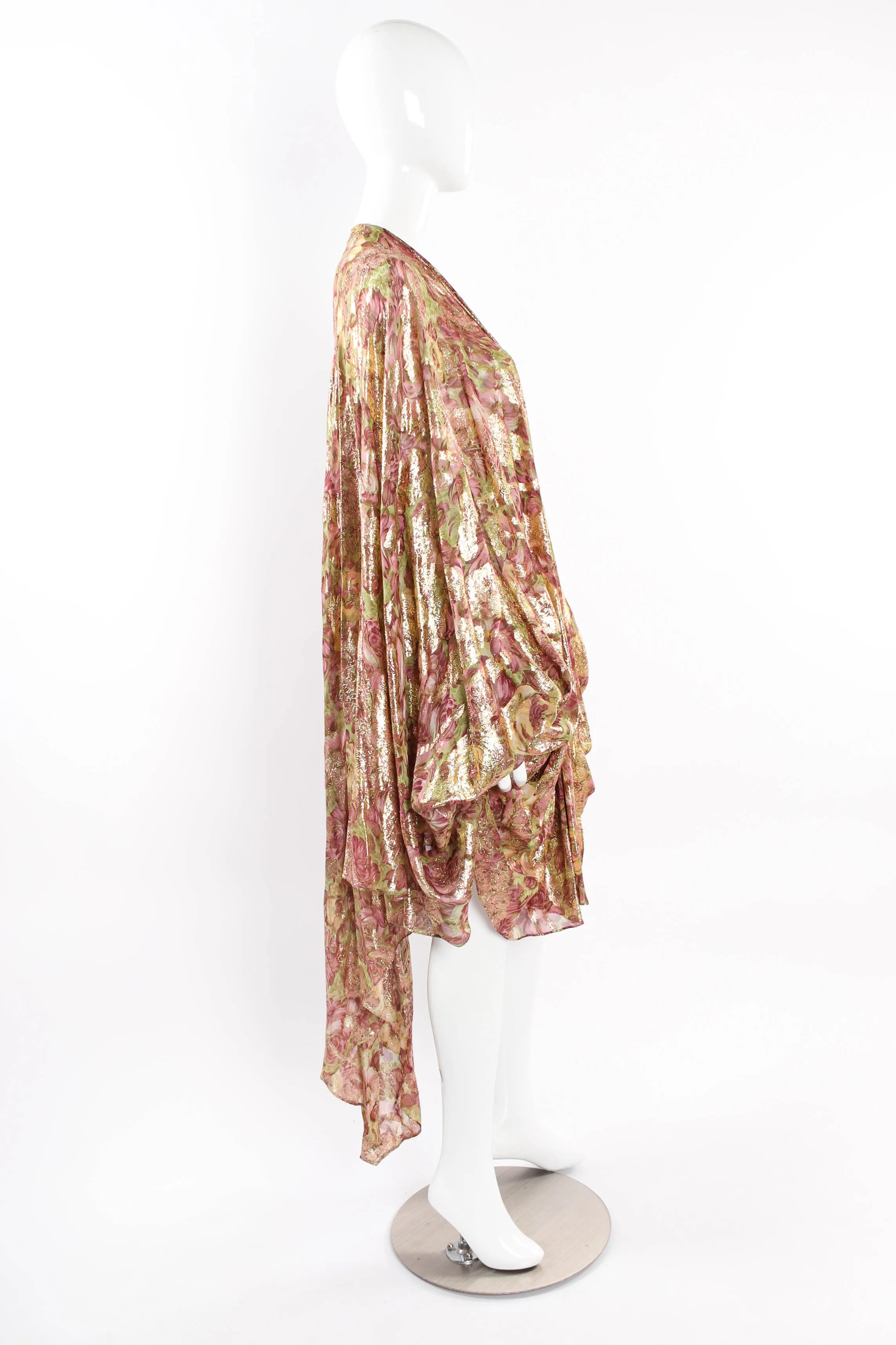 Lamé Foliage Duster Robe