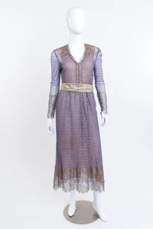 Lamé Lace Maxi Dress