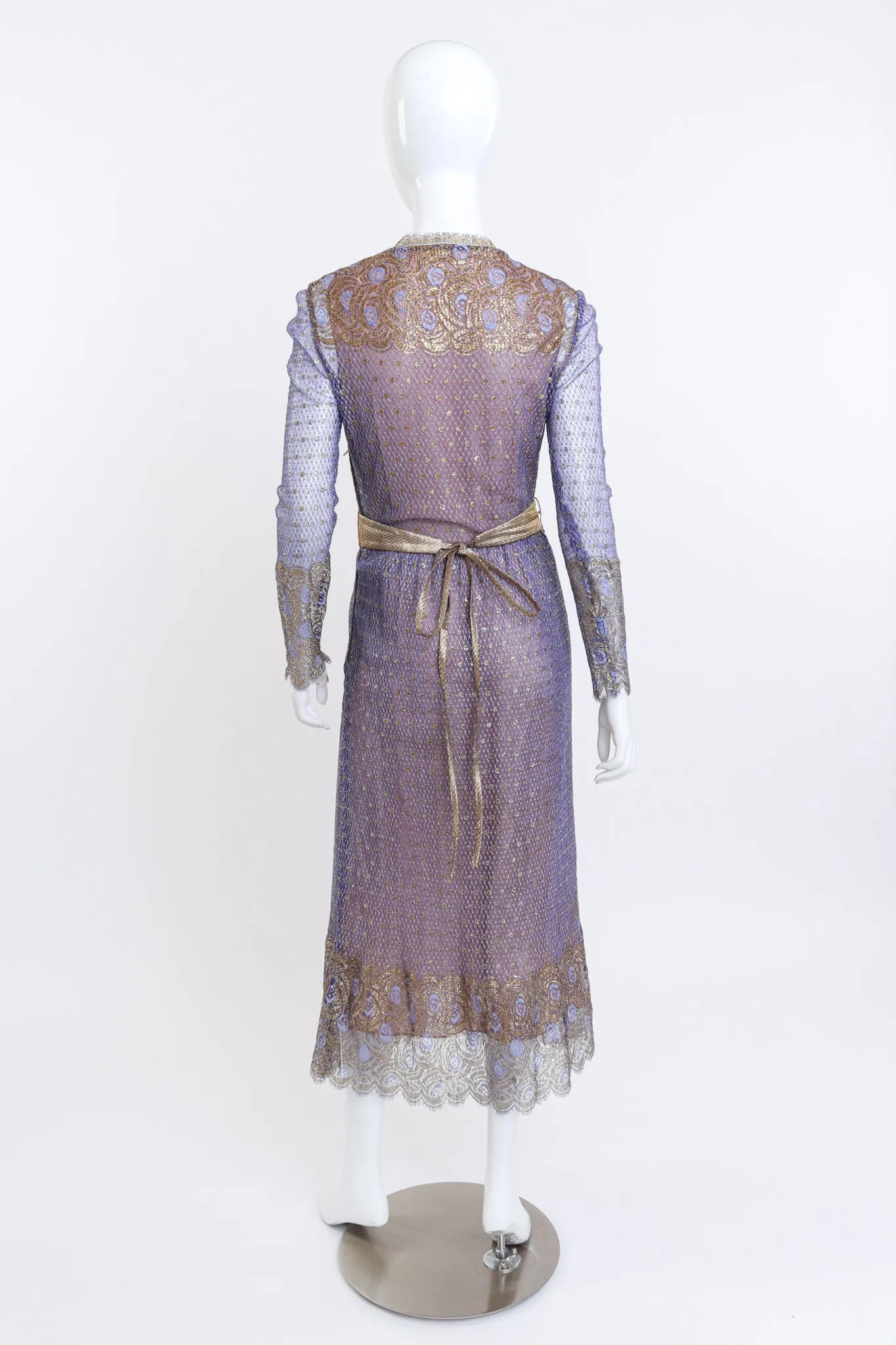 Lamé Lace Maxi Dress