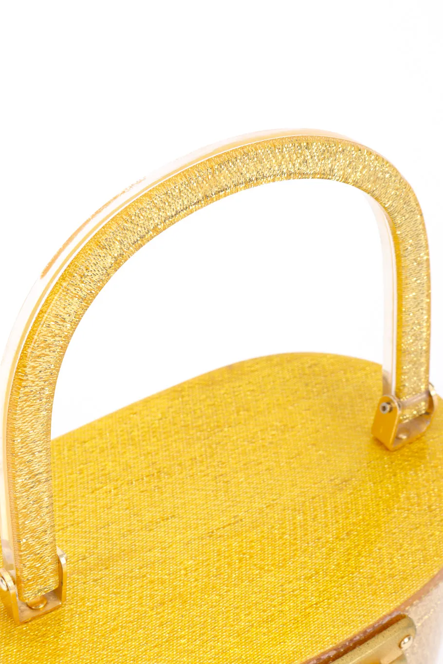 Lamé Lucite Box Bag
