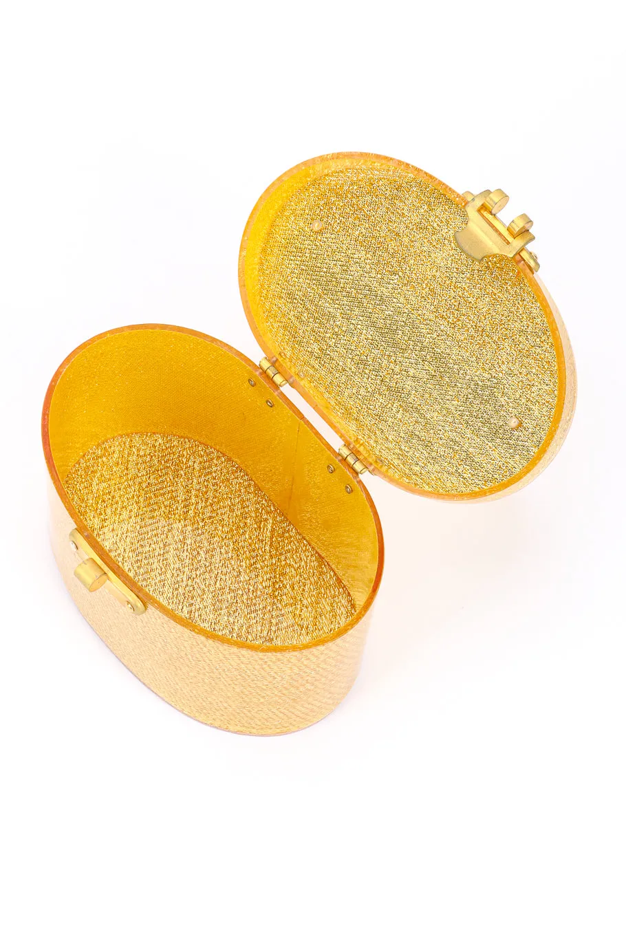 Lamé Lucite Box Bag