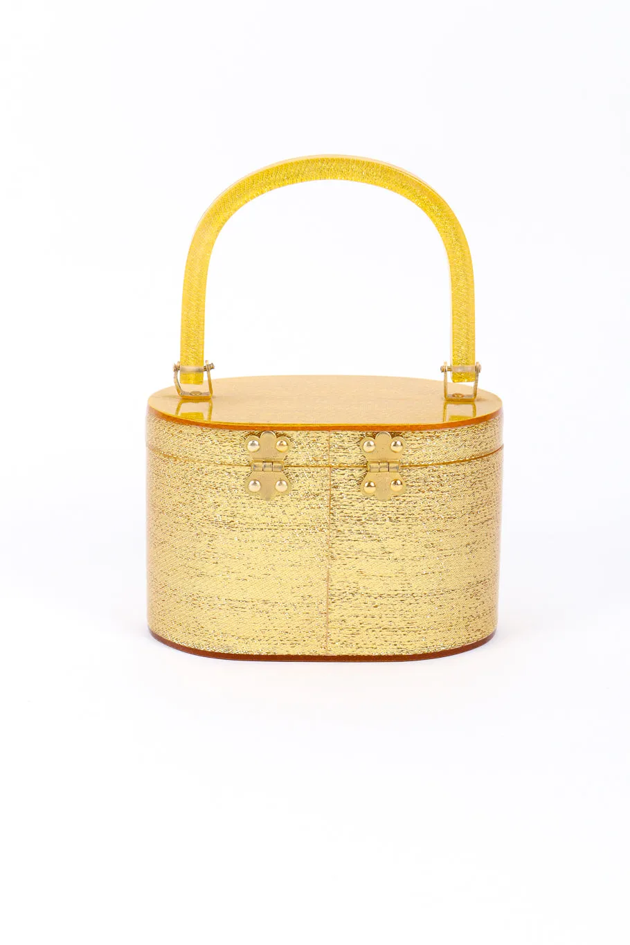 Lamé Lucite Box Bag