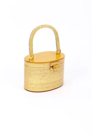 Lamé Lucite Box Bag