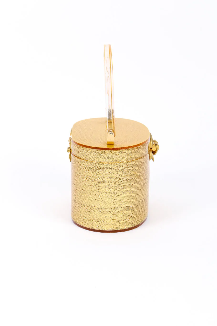 Lamé Lucite Box Bag