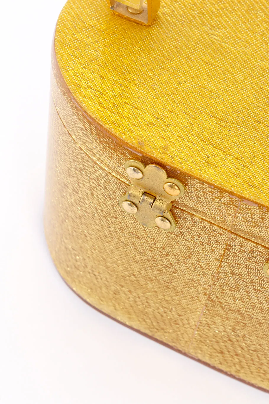 Lamé Lucite Box Bag